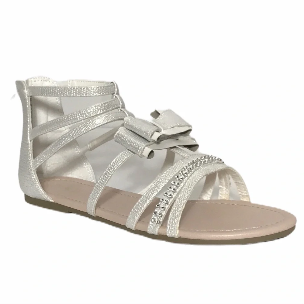 The Children’s Place White Sparkling Bow Sandals 2